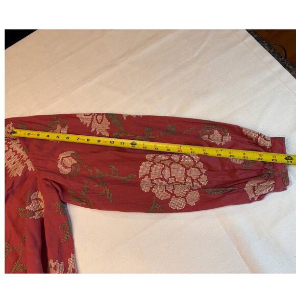 Payal Pratap by Anthropologie Rhododendron Blouse Peasant Top Size 14 NWT - Picture 7 of 14